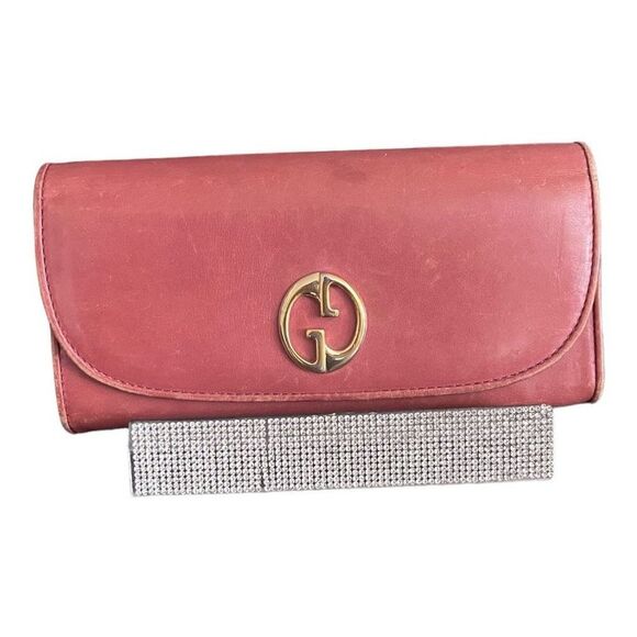 Gucci Handbags - Gucci 1973 GG Logo Pink Leather Wallet with the gold Accents GUC